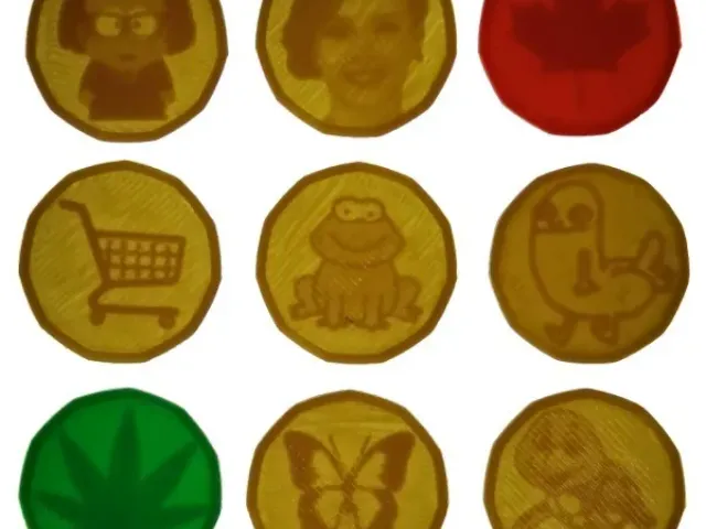 Hidden Lithophane Loonie Shopping Cart Tokens
