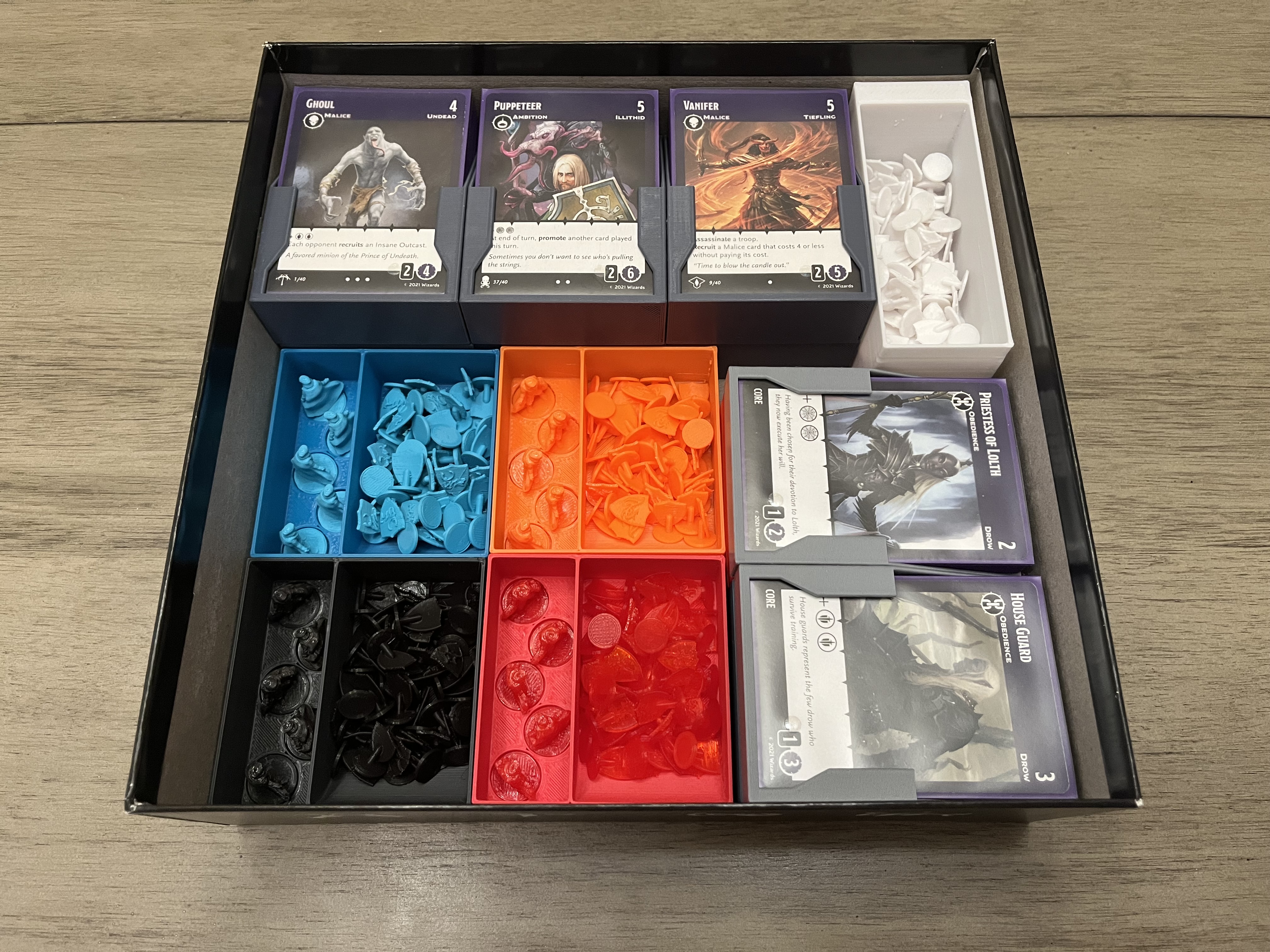 Tyrants of the Underdark 2021: Organizer trays for 3D printed parts