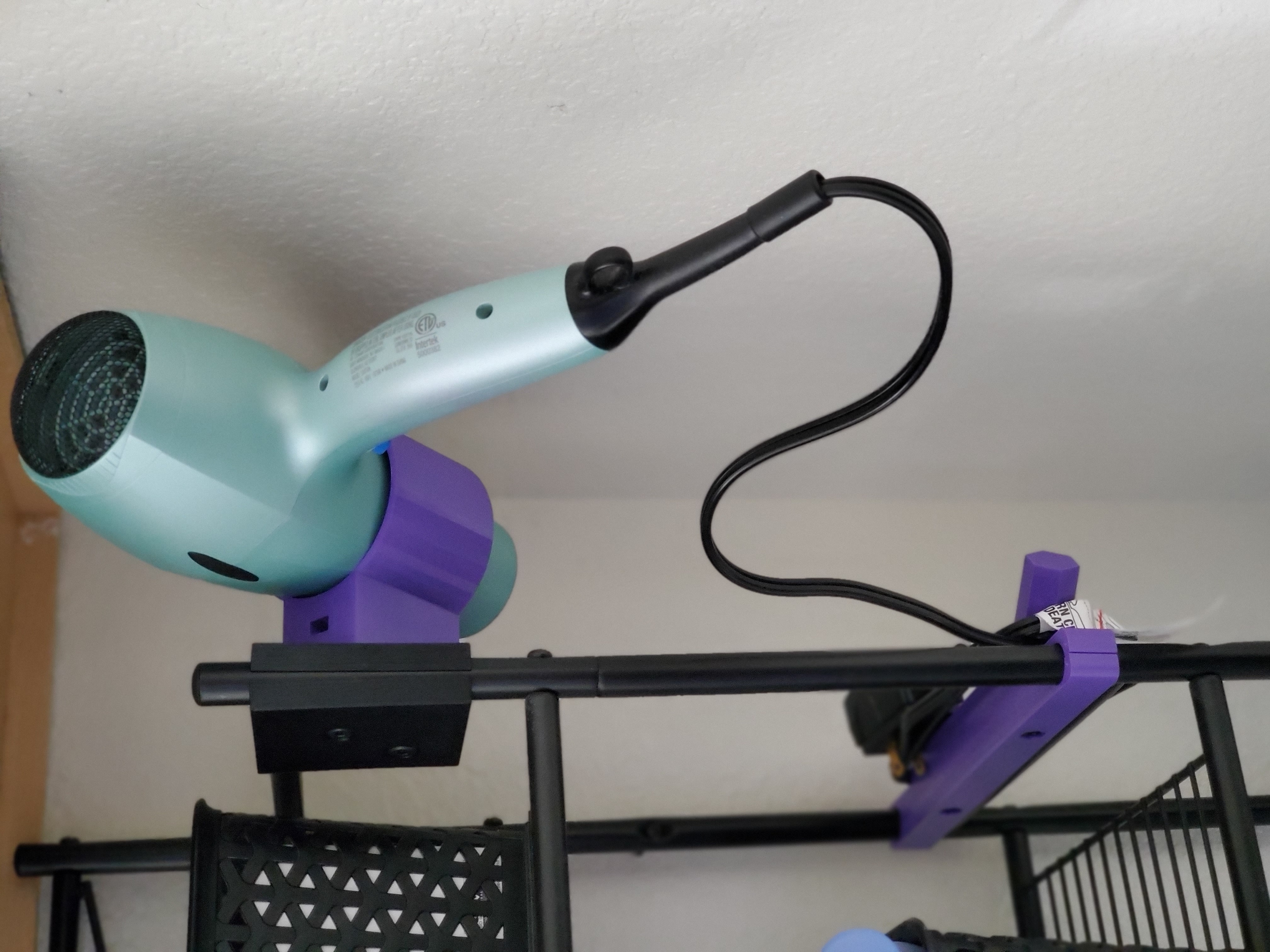 Hairdryer Mount & cable keeper