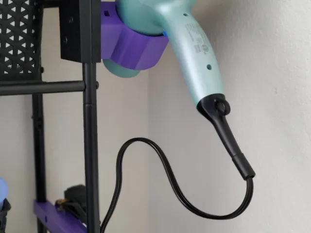 Hairdryer Mount & cable keeper