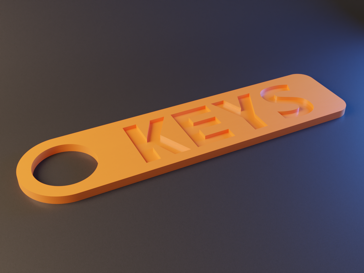 Key tag (CadQuery customizable)