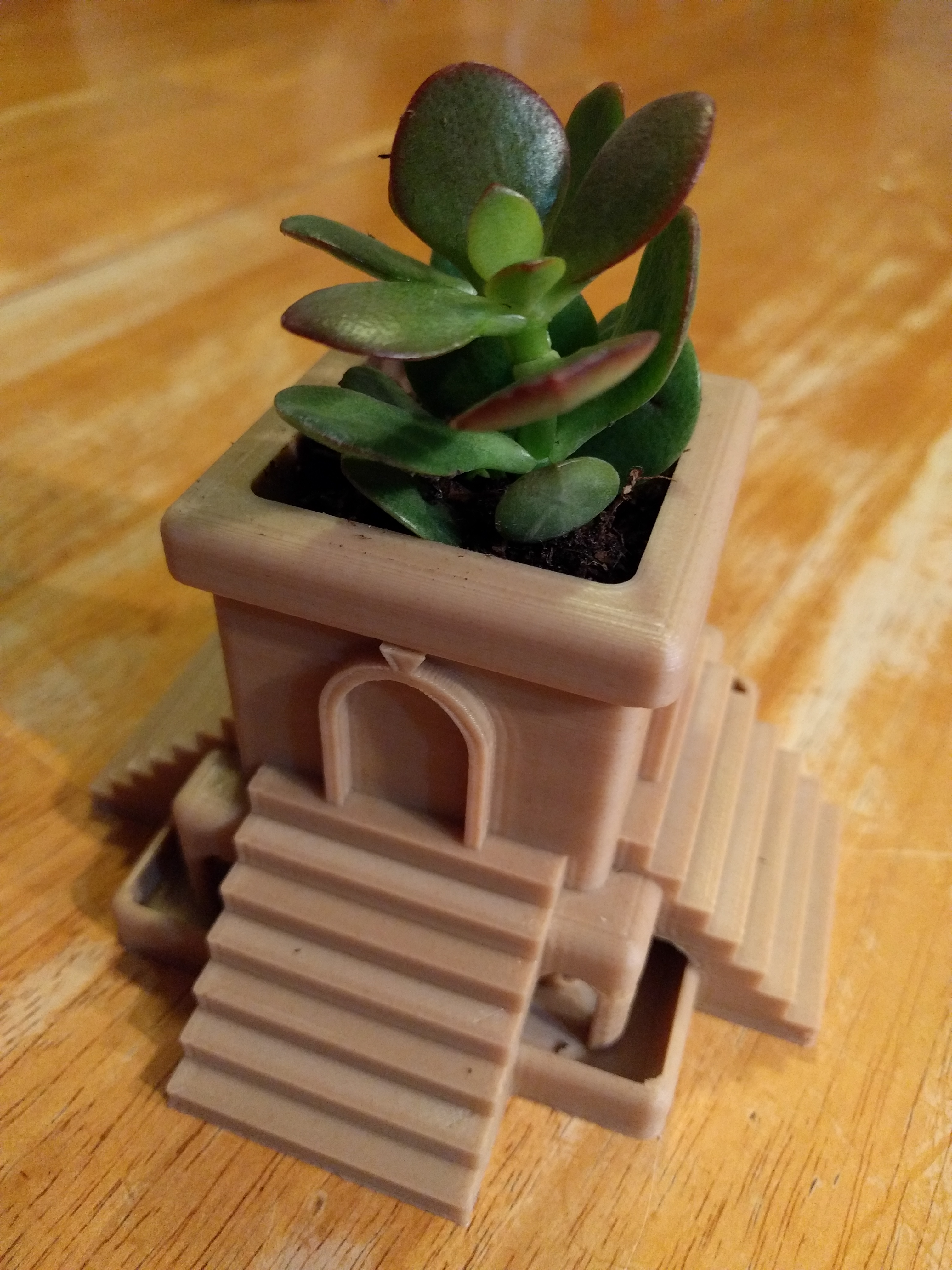 Miniatura 2 do modelo 3D Aztec Succulent Temple Planter