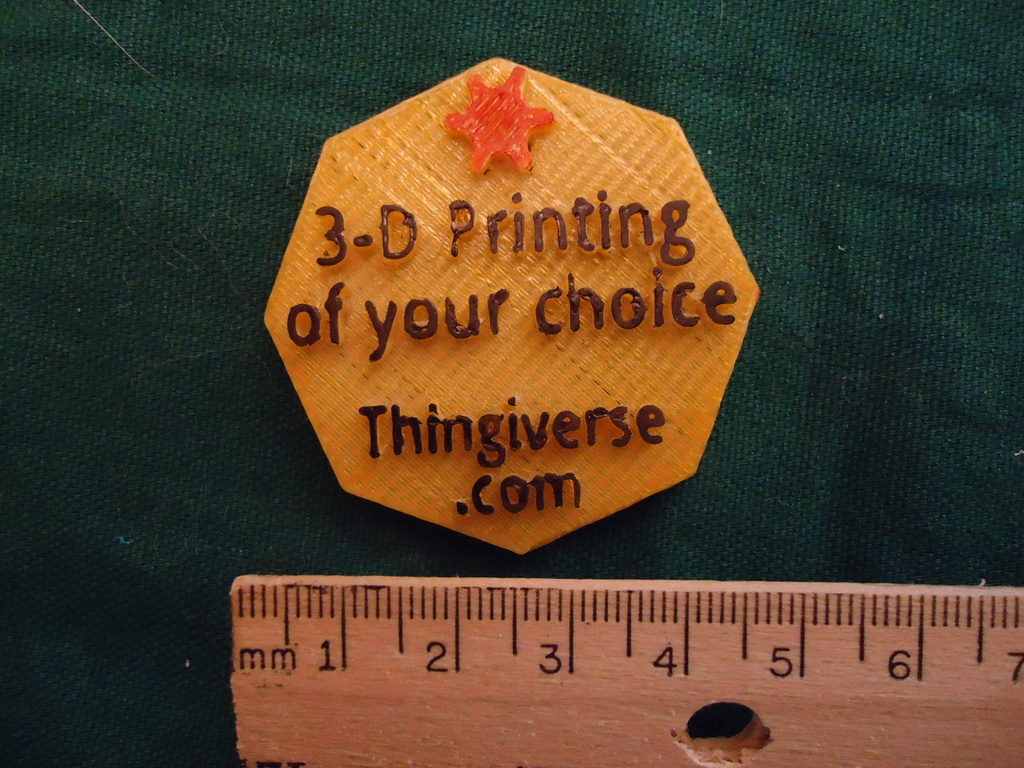 Gift Token For 3D Printing