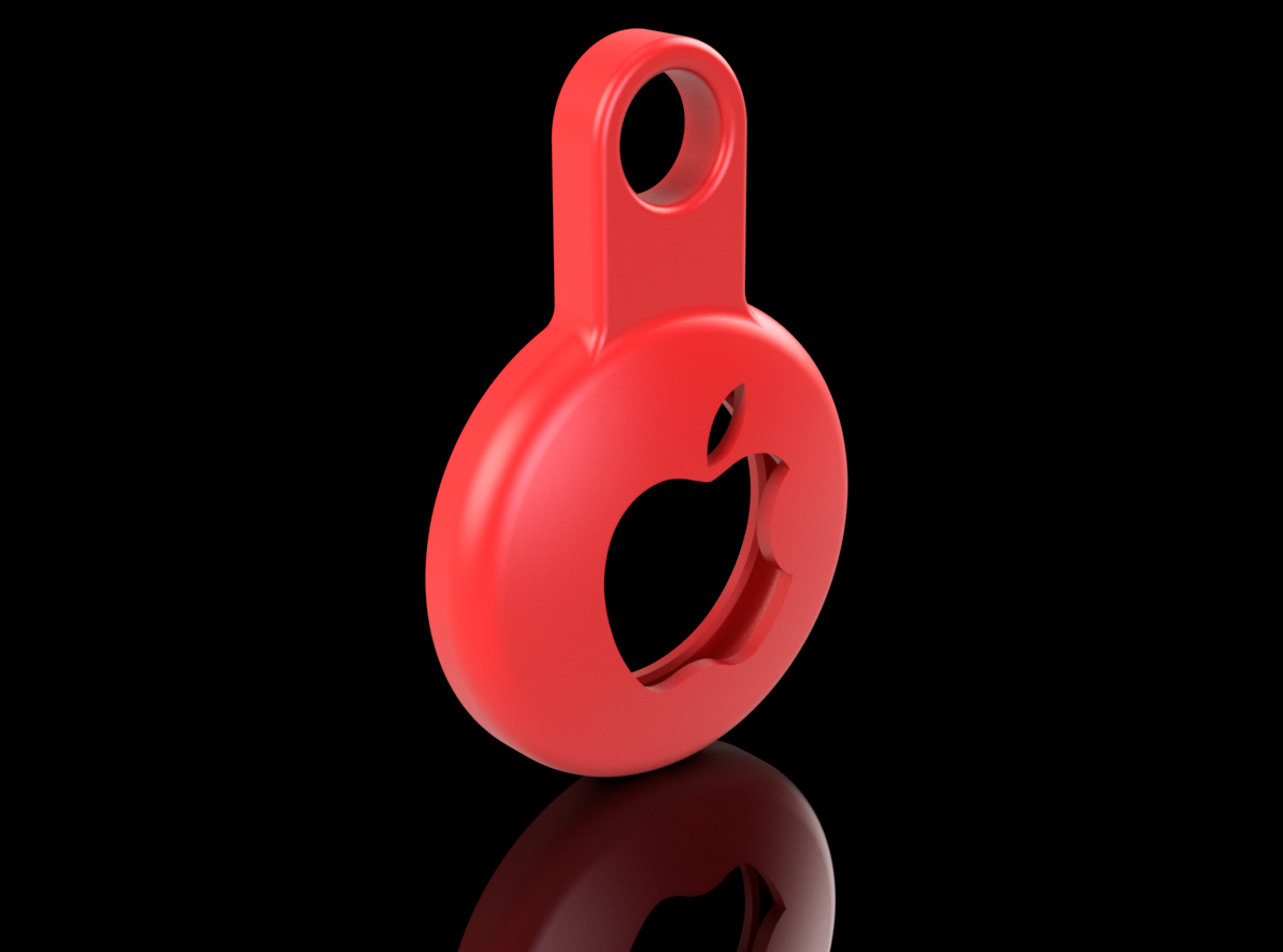 Apple AirTag Case Airtag Cover Airtag Keychain 3D model thumbnail
