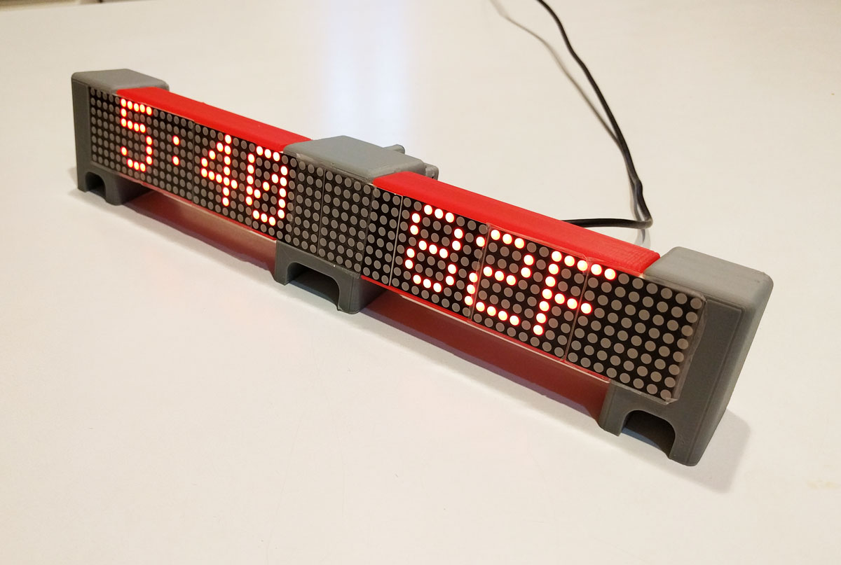 ESP8266 Double Wide Marquee Scroller News Weather Clock by Qrome ...