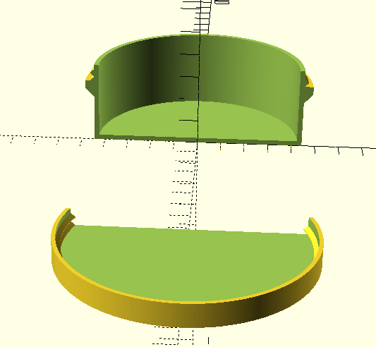 Miniatura 5 do modelo 3D round box with threaded lid