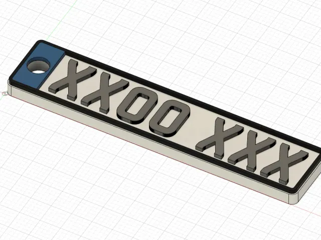 UK Numberplate Key Ring