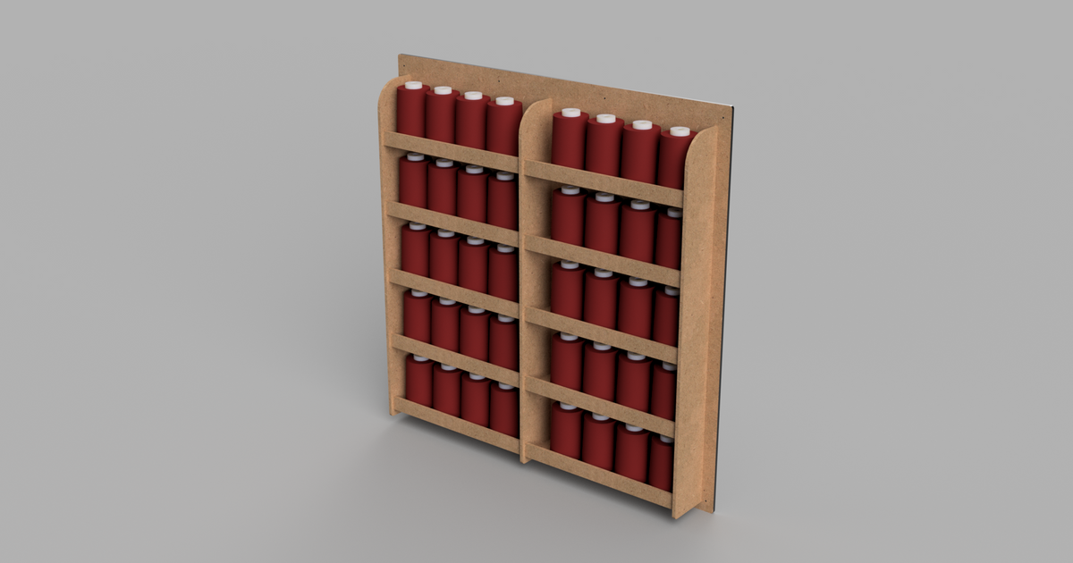 Laser cut storage shelf for serger/overlock thread spools by Cederb ...