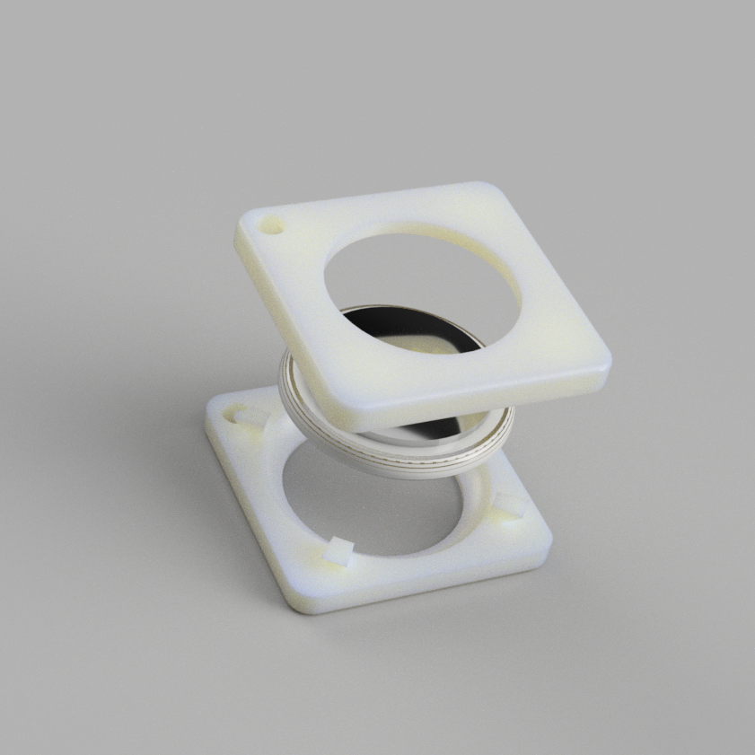 Twist Together Square Airtag  "not a tile" Keychain Case