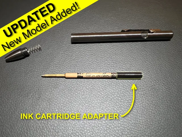 Pressurized Ink Cartridge Adapter for Tactile Turn Short Bolt Action Pens