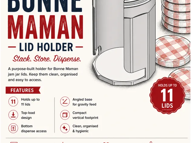 Bonne Maman lid holder