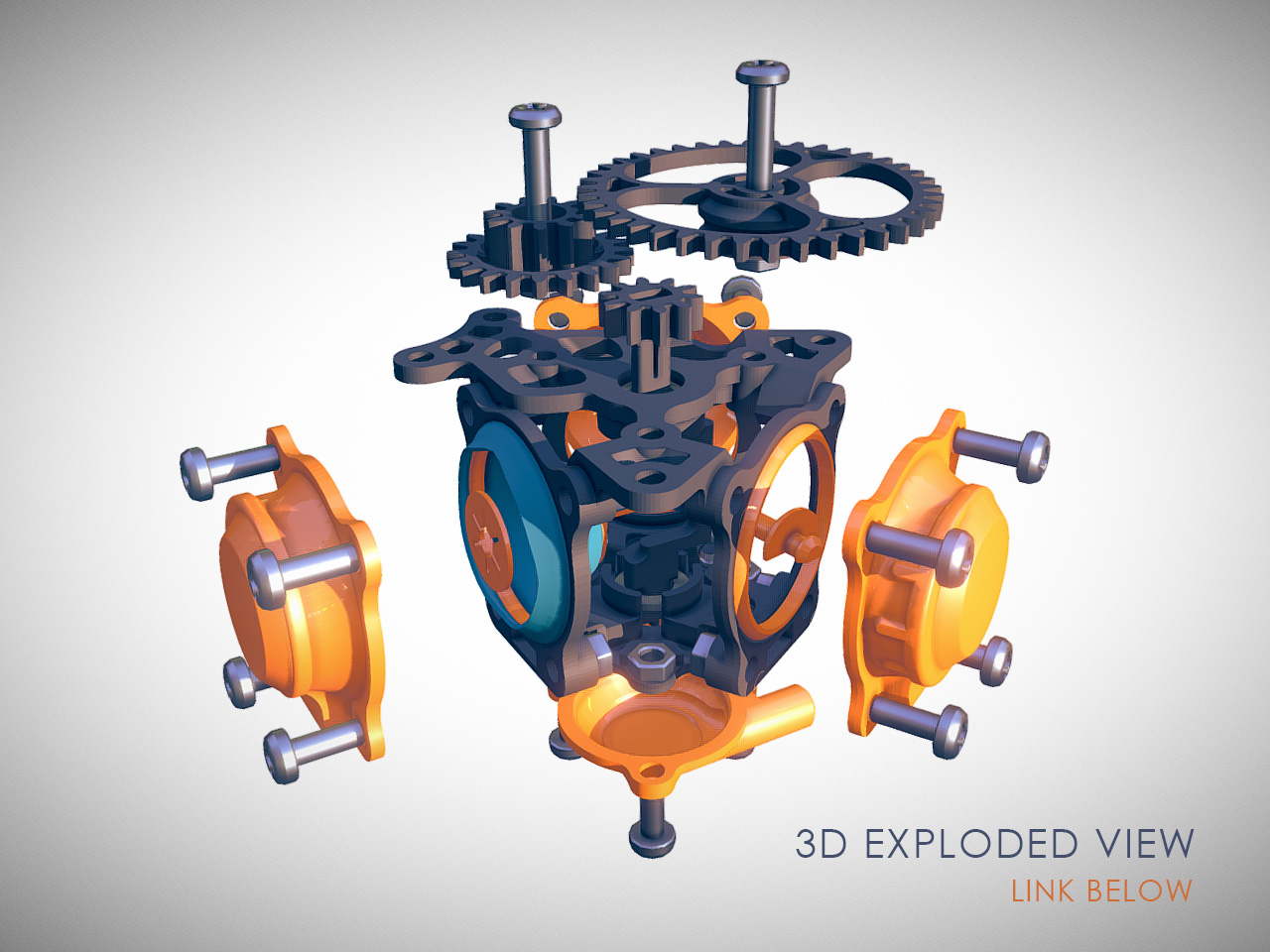 Miniatura 3 do modelo 3D Balloon Powered Radial Engine