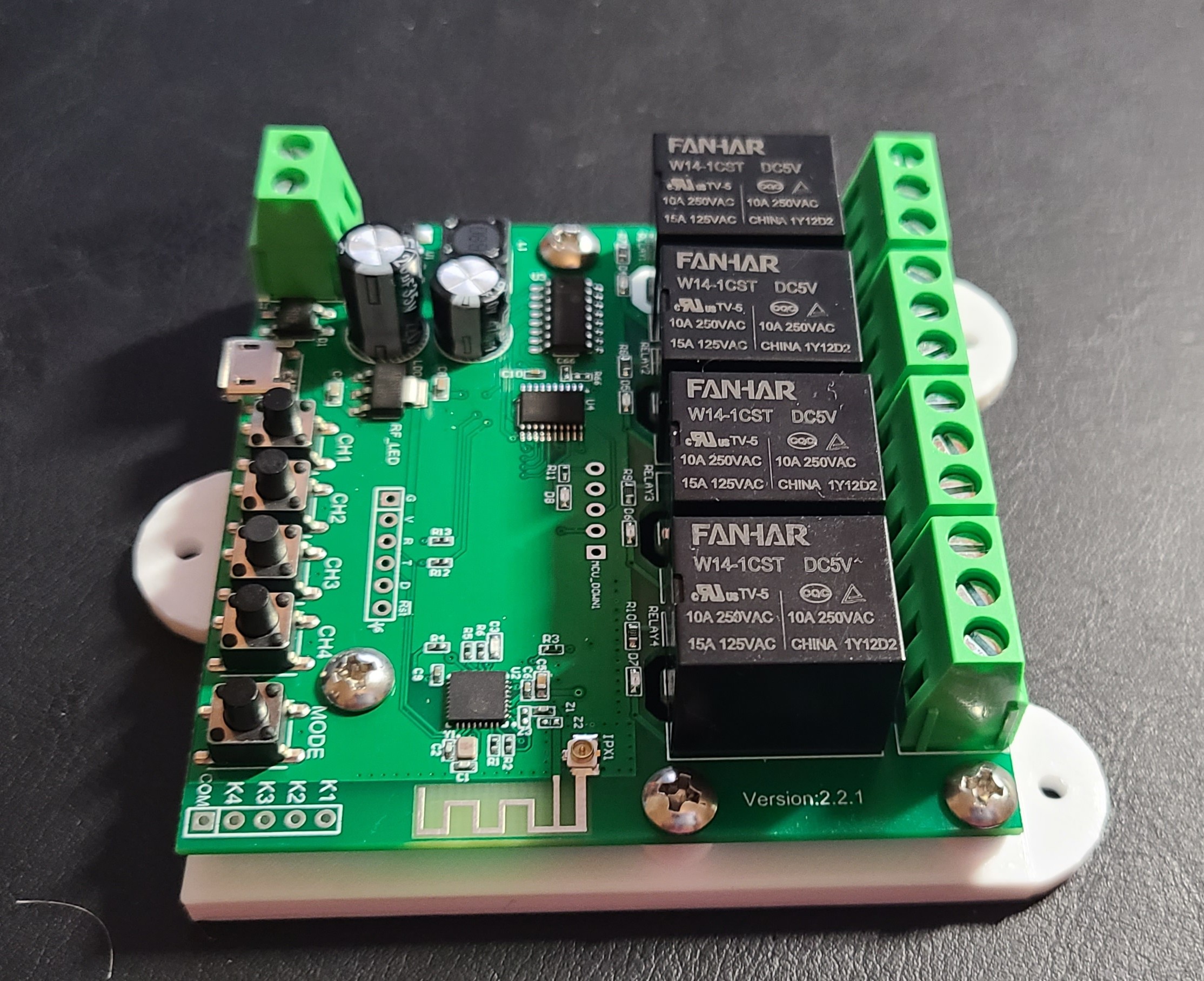 Tuya BT/WiFi 4 Relay Board Mounting bracket by mcsarge | Download free ...