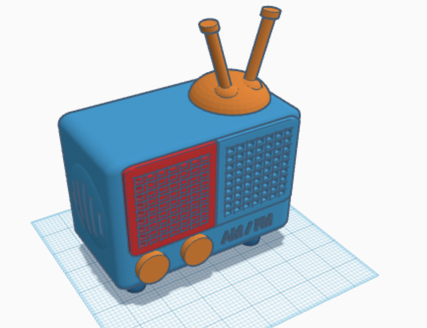 Retro radio - with hidden storage