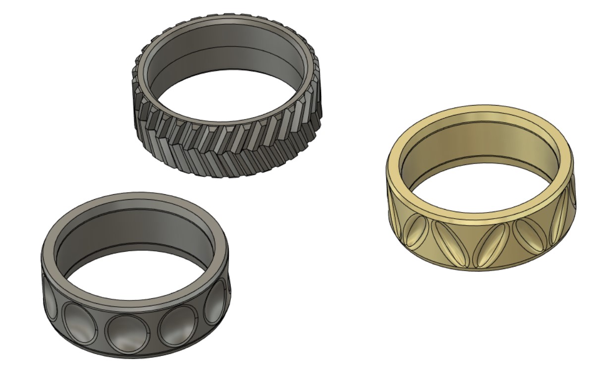 Patterned Wedding Rings