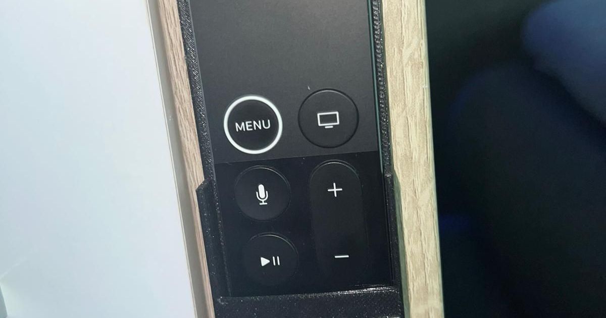 Apple TV bracket for remote control by 3Dennis Download free STL