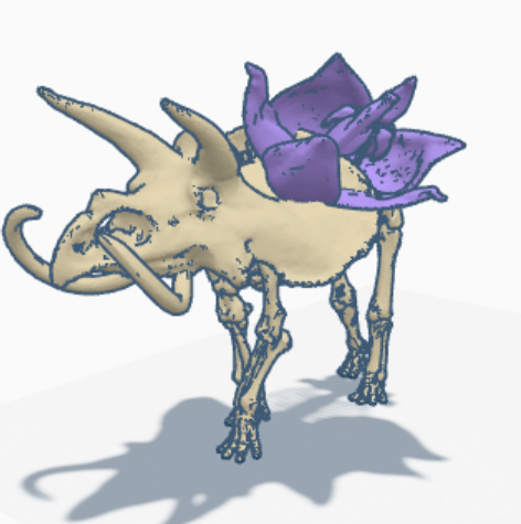 Dino with Poinsettia