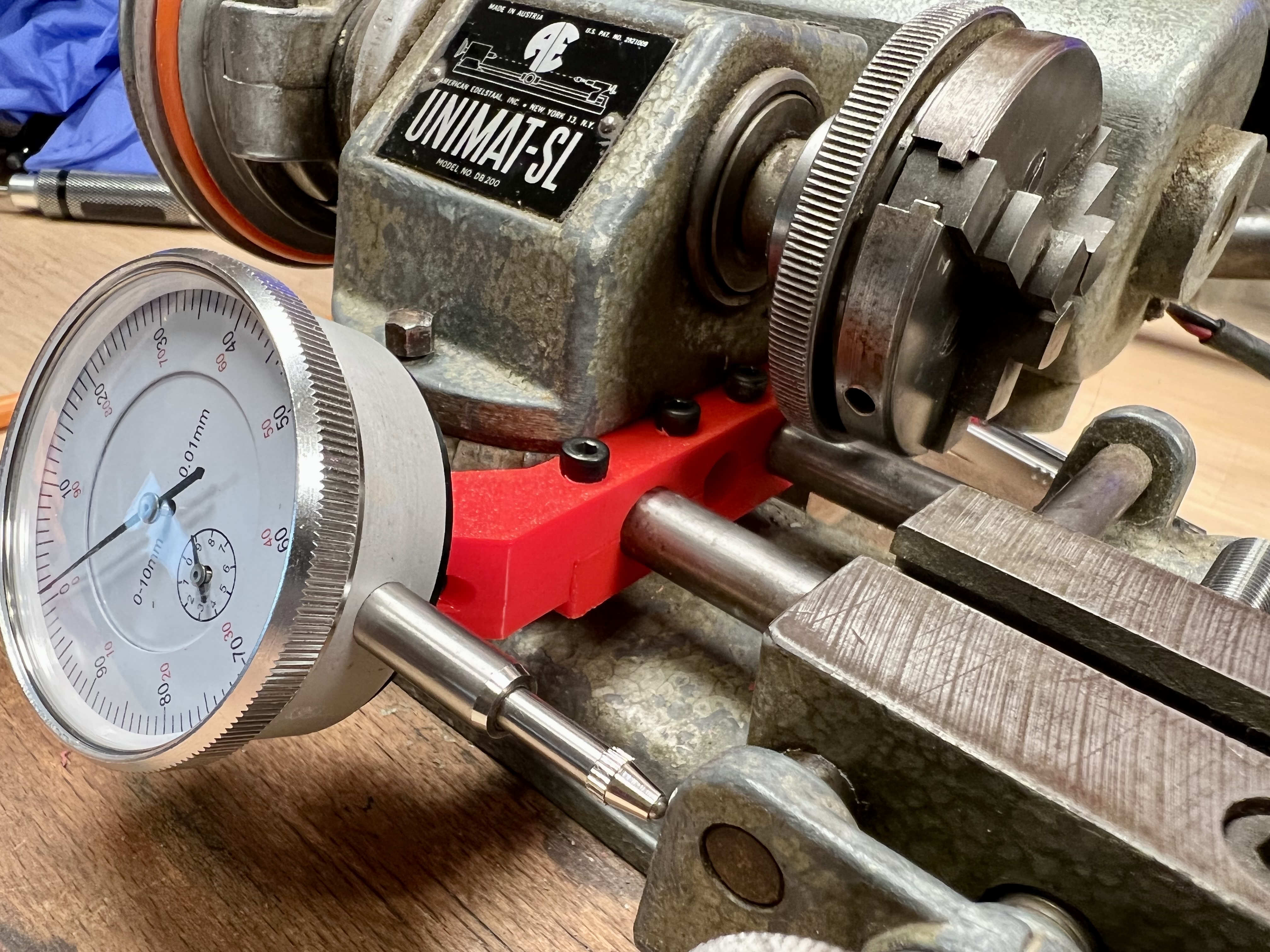 UPDATE: Dial indicator mount for Unimat SL or DB