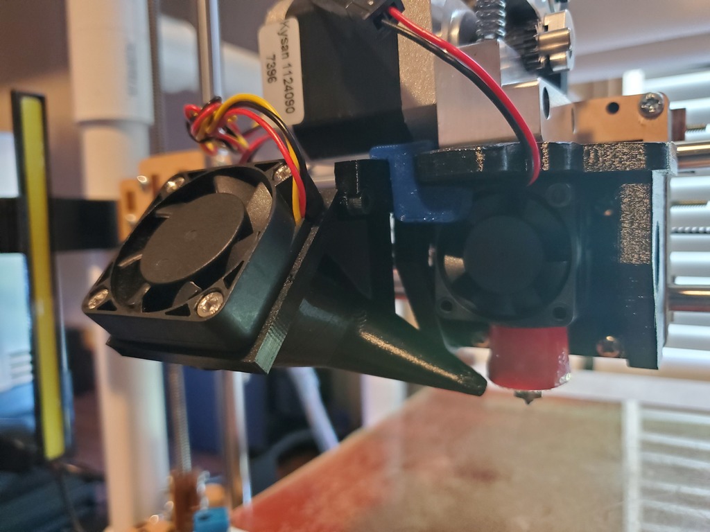 Printrbot Plus 1306 Aluminum Geared v2 Extruder Mount with Cooling Fan