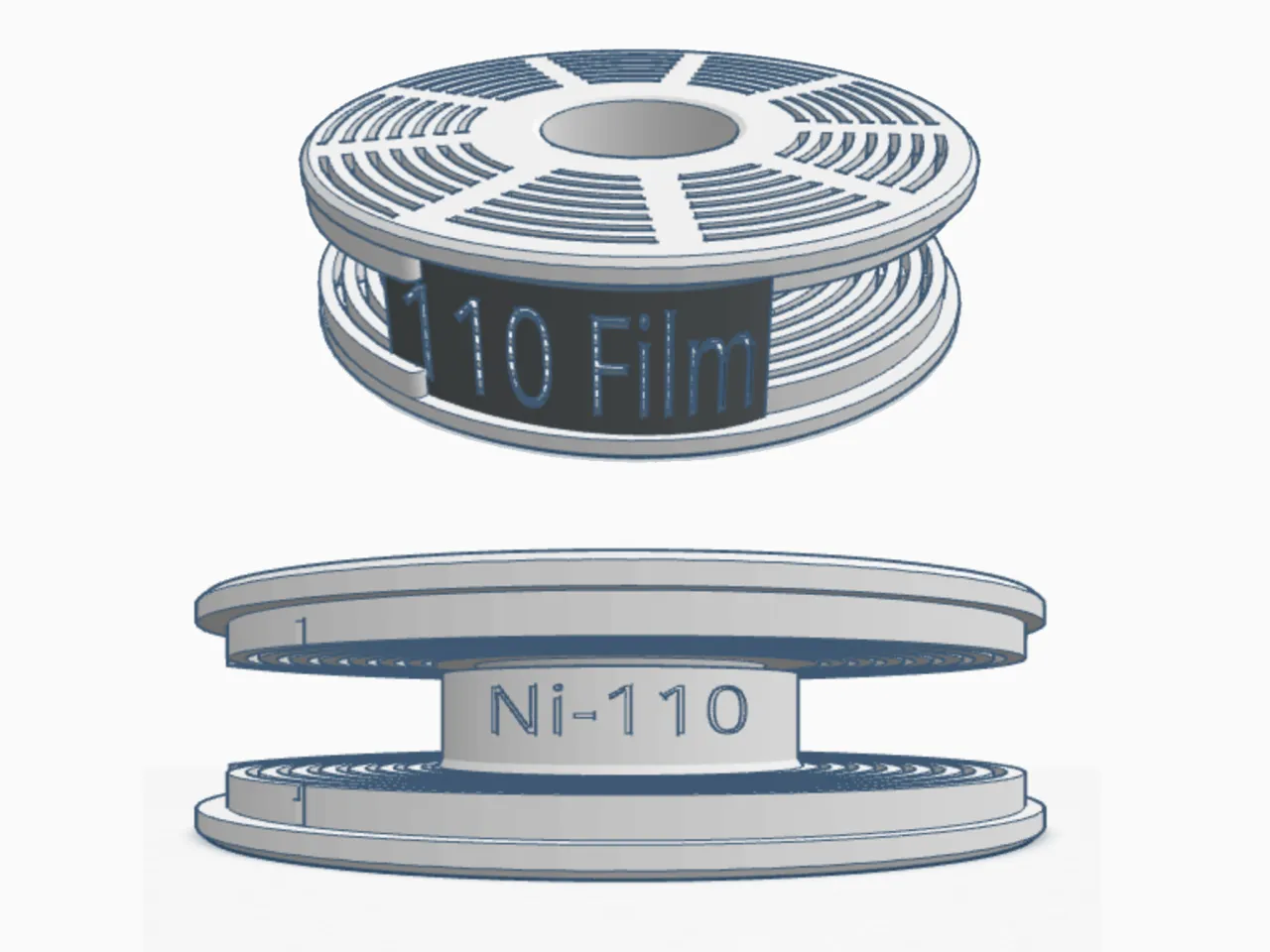 110/16mm Film Development Reel - v1 (Nikor/Stainless-fit) by