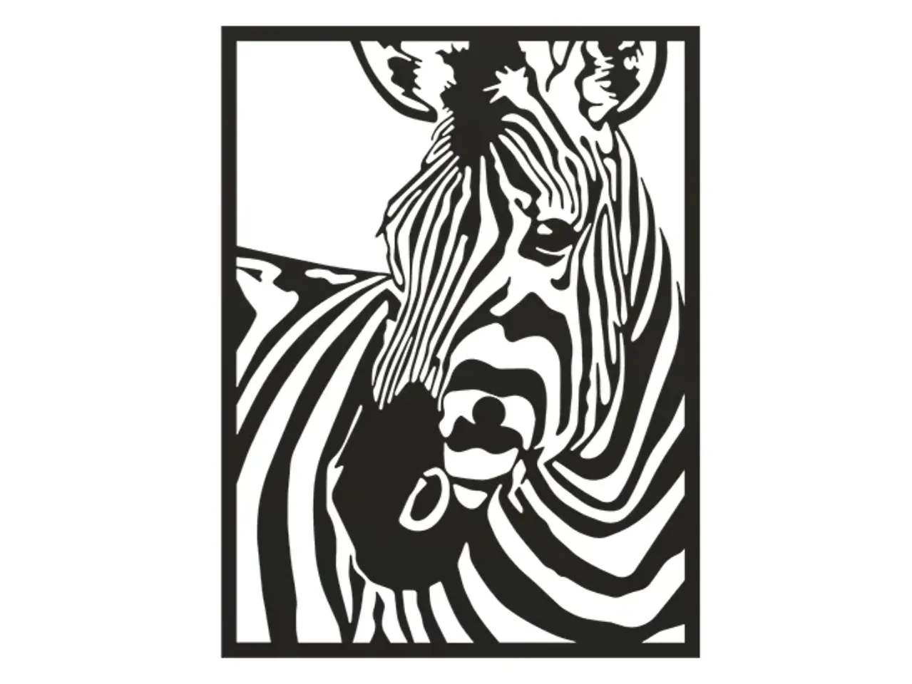 zebra face stencil