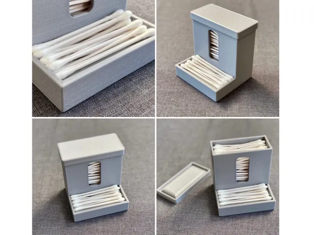 Cotton Swab Dispenser with Lid