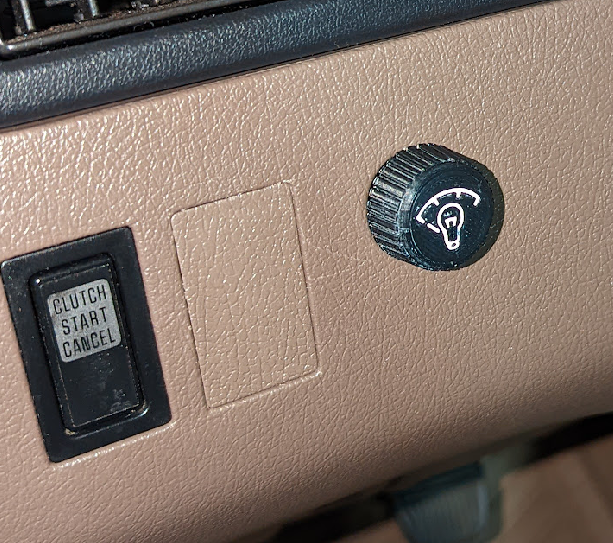 Toyota Truck Dash Dimmer Knob for Splined Shaft