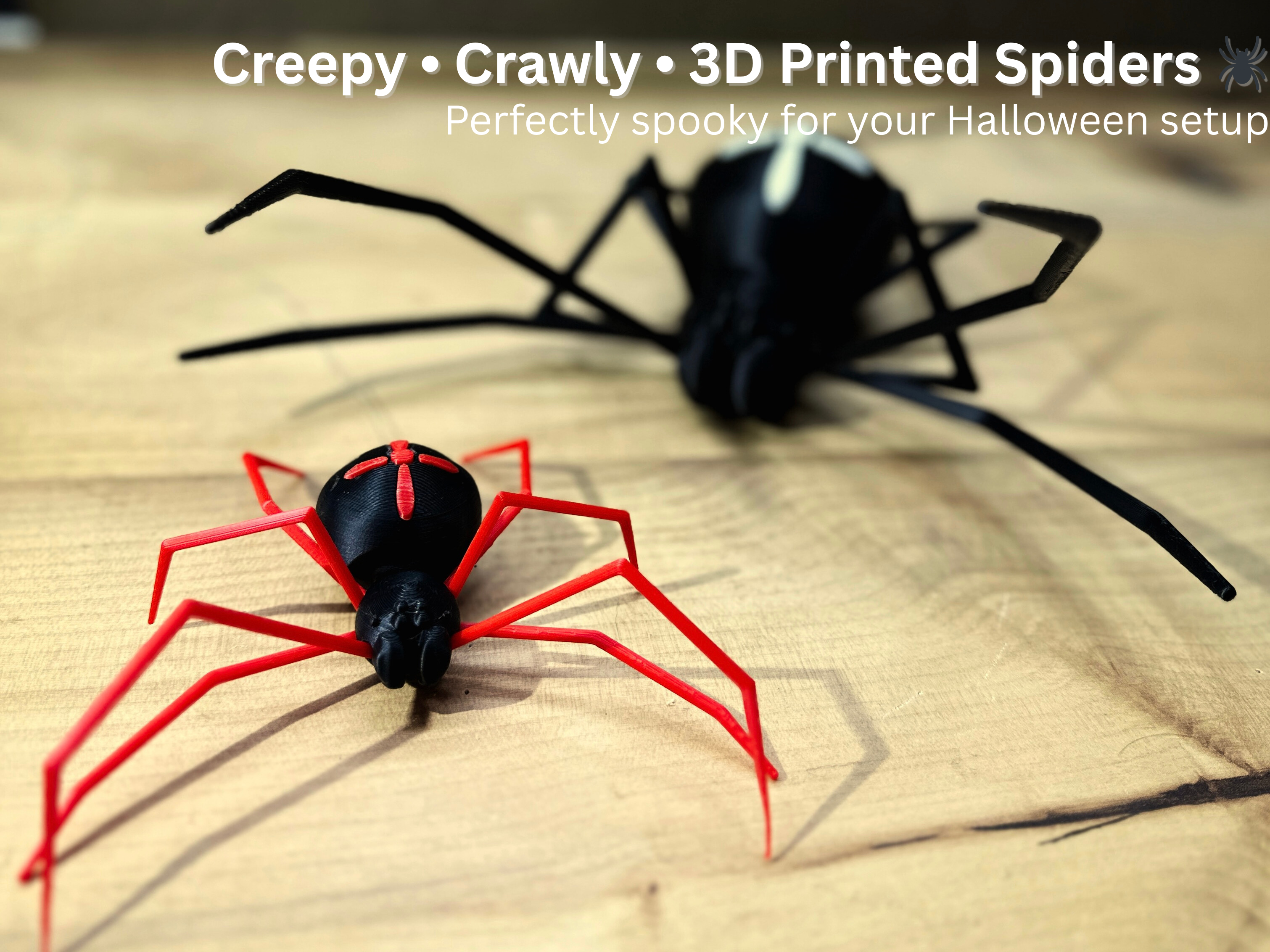Halloween Spider – Modular 3D Print (Body, Legs & Optional Cross Separate, Version 2a & 2b)