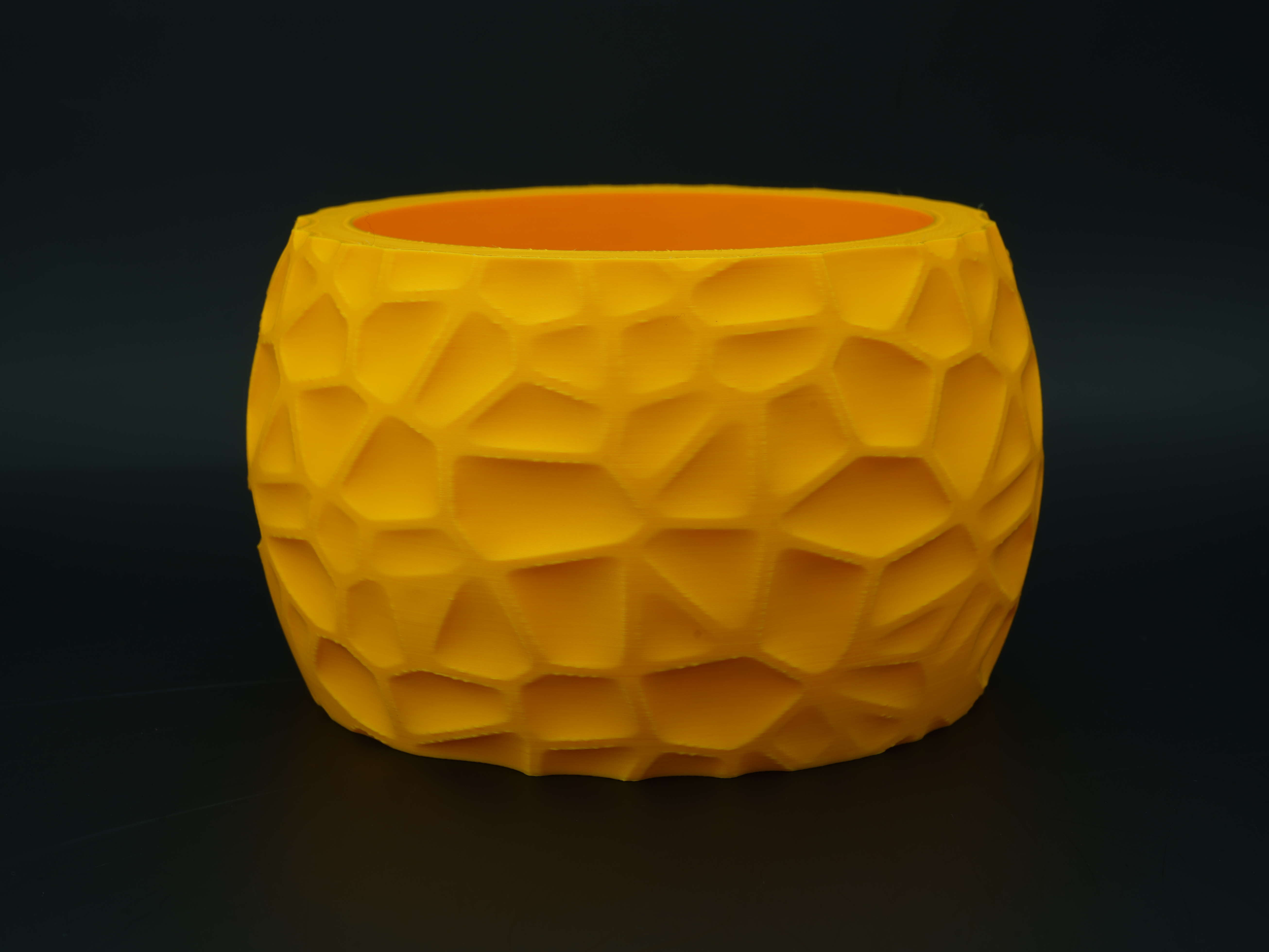 Modern Faceted Planter – Organic Voronoi Style with Matching Drip Tray