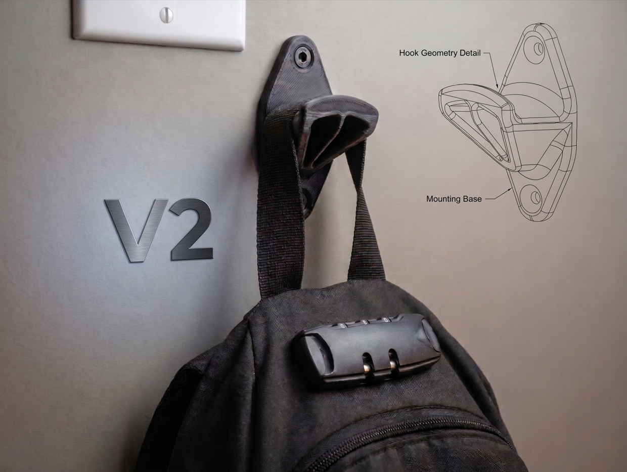 The Over-engineered Backpack Wall Mount V2