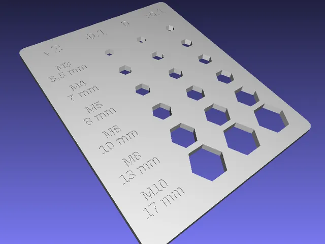 Hex Nut Calibration Plate