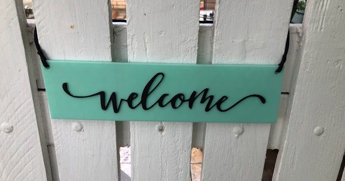 Gate Welcome Sign By Knothead Download Free Stl Model