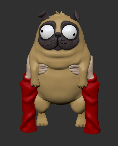 Monchi-Derpy Pug from Connected: STL for 3D Printing