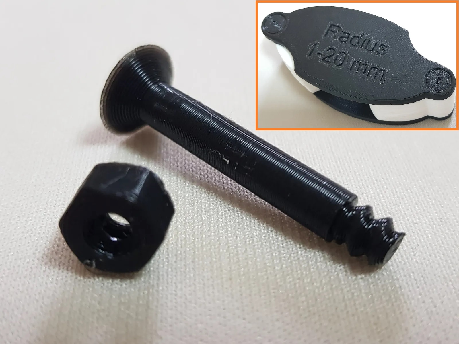 Plastic Bolt & Nut For Radius Gauge
