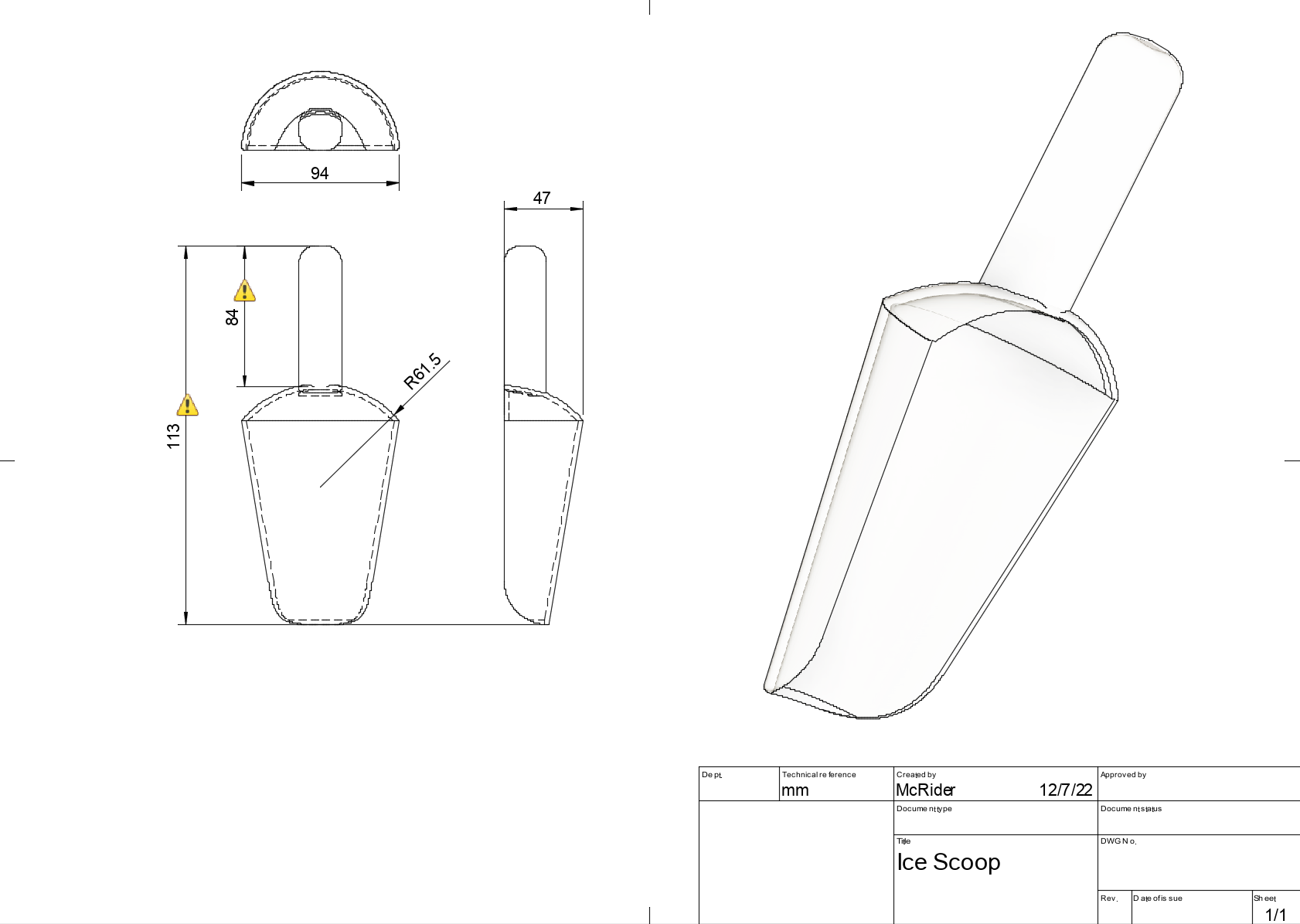 Ice Scoop by CeptoRider Download free STL model