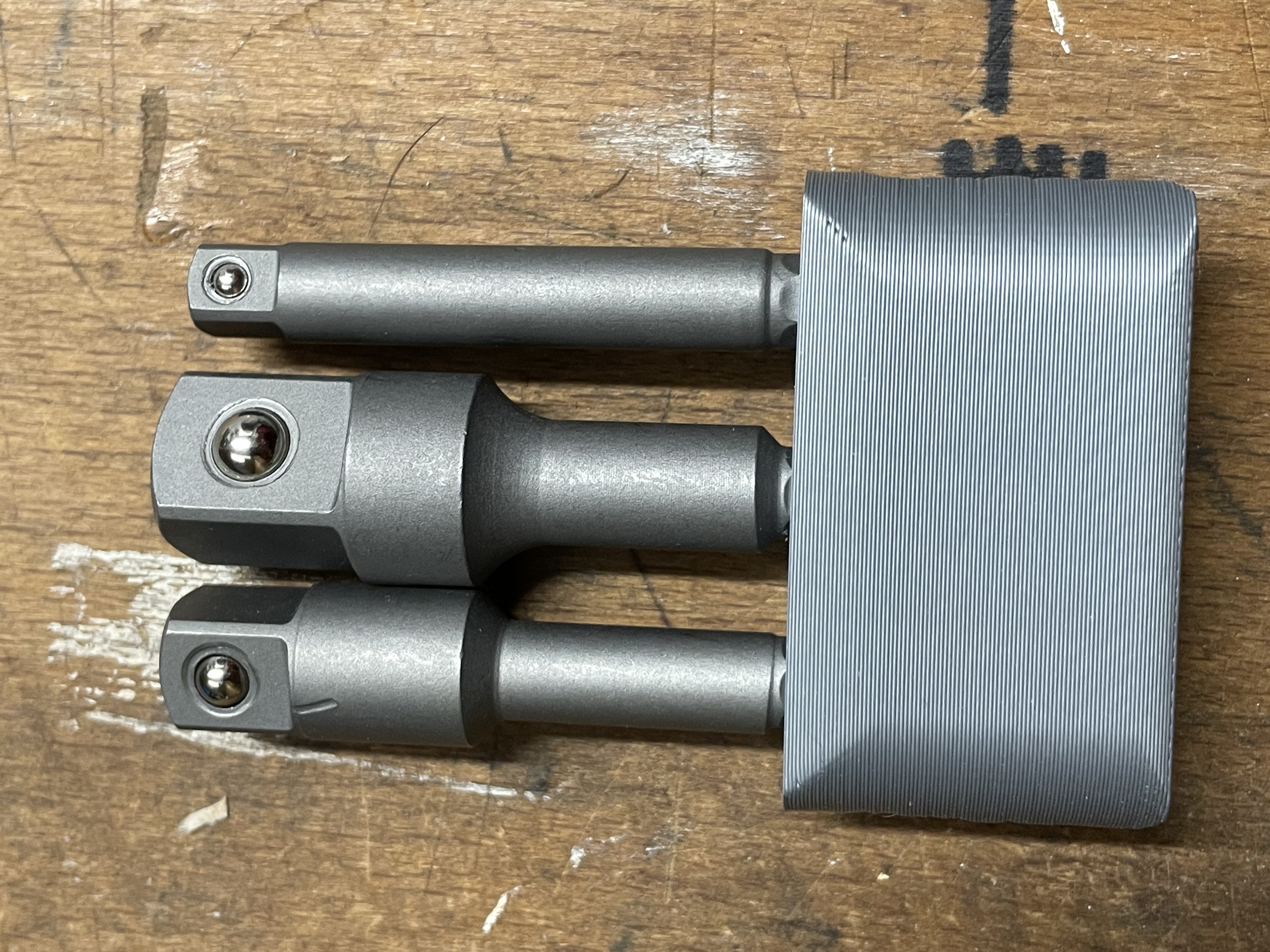 1/4" Hex to 1/4", 1/2" and 3/8" Drive Socket Adaptor Holder (Bitholder/Bithalter)