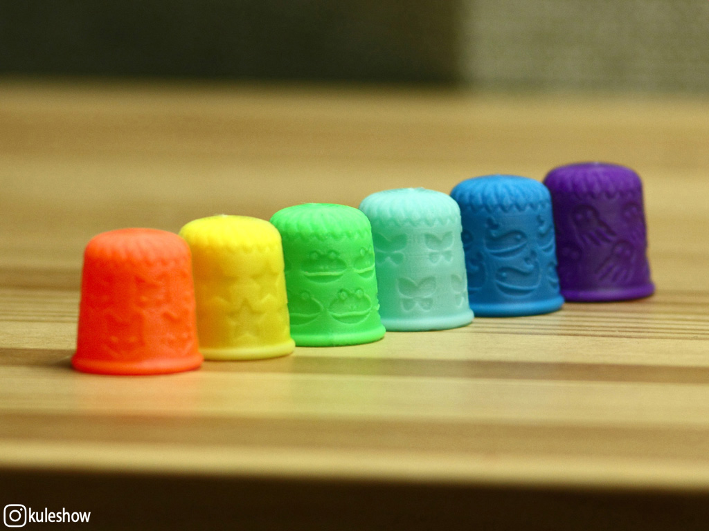Thimble -rainbow set 🦊🌟🐸🦋🐋🐙 🌈