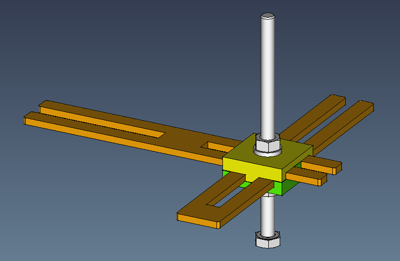 M6 distance spacer and bracket