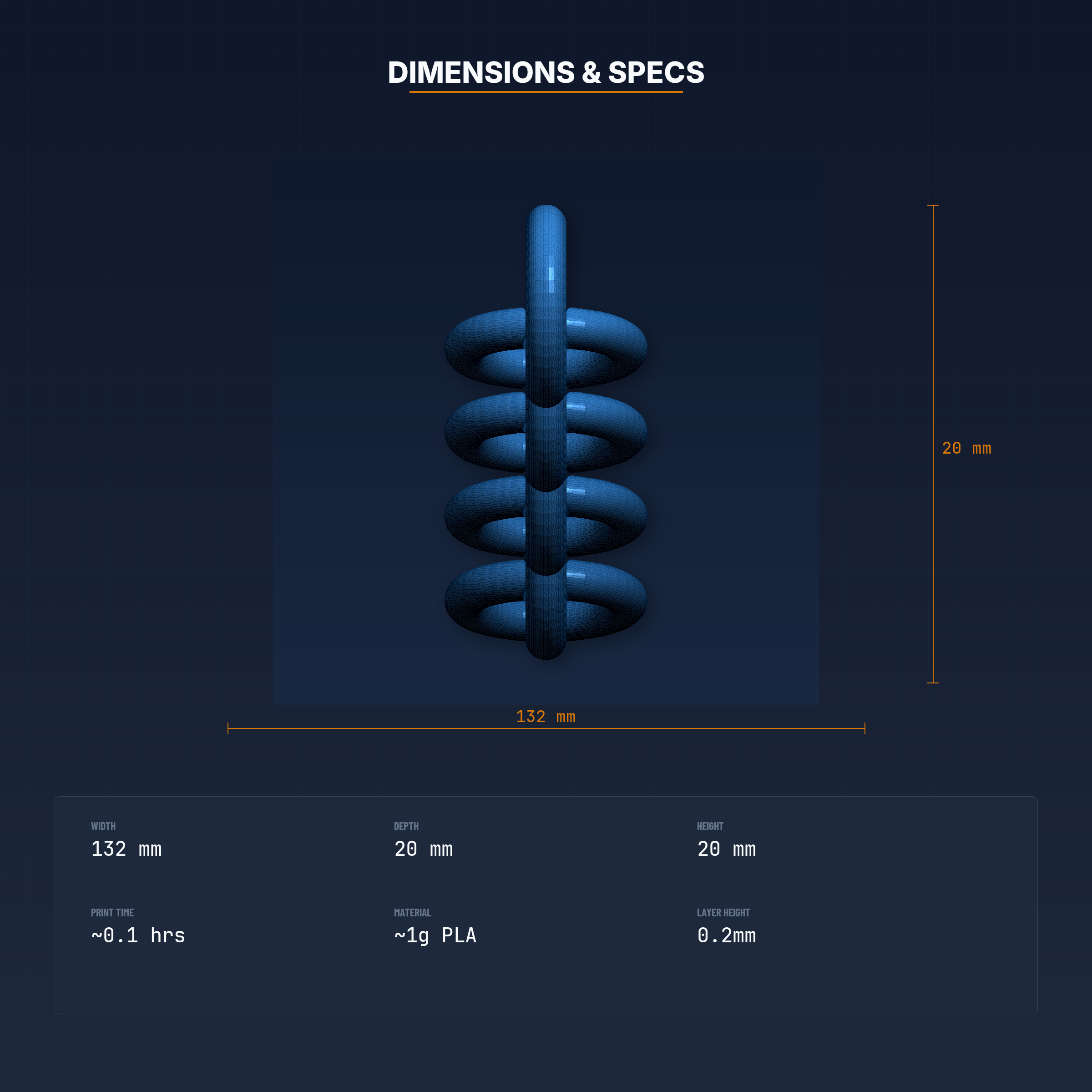 Chain Link Fidget, Print in Place, Interlocking Rings, Desk Fidget Toy - 3D Printable STL File — thumbnail 4
