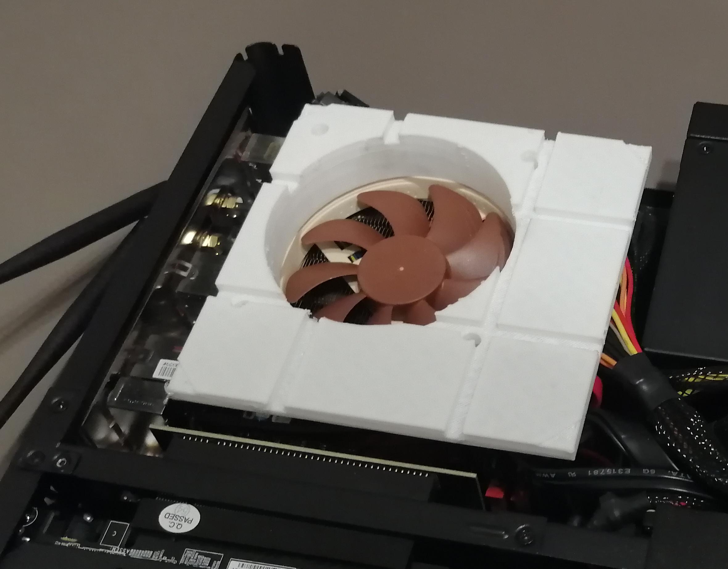 Node 202 - Customizable cpu fan duct for Noctua NH-L9i cooler