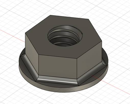 1/4-20 Flanged Nut