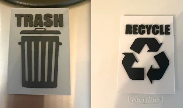 Trash/Recycle signs