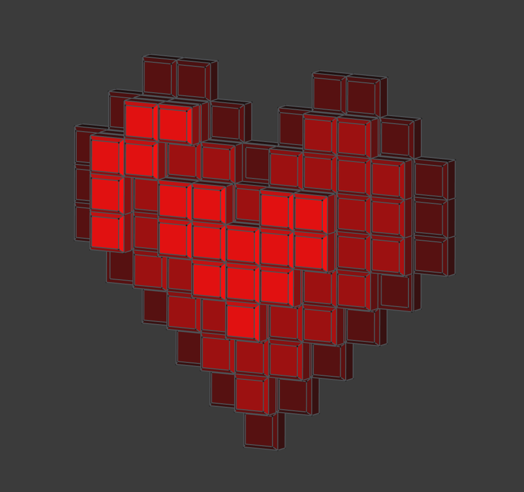 Minecraft Heart for true fans