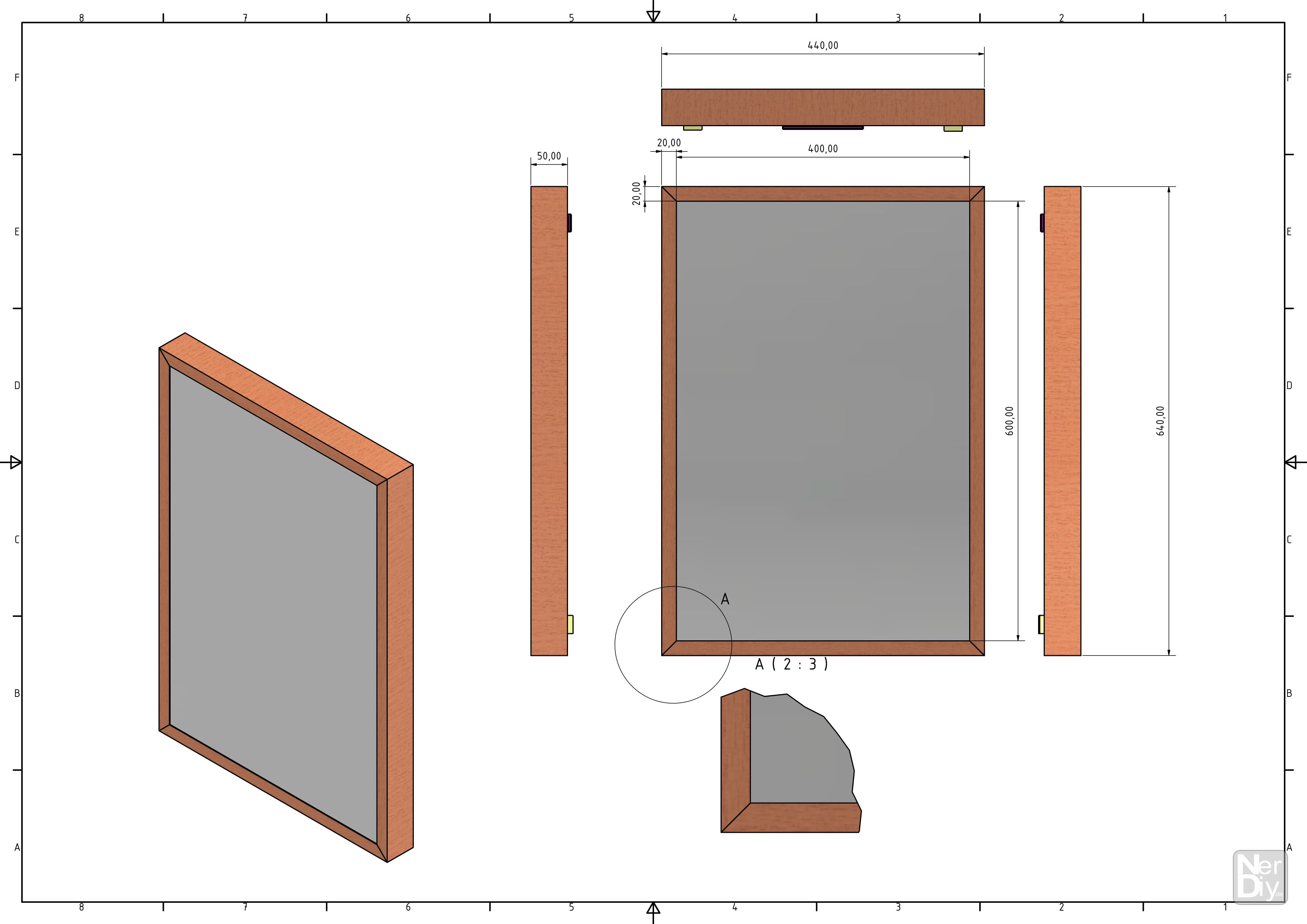 MagicMirror frame parts for Lenovo Q24i-1L TFT display by Nerdiy.de — thumbnail 20