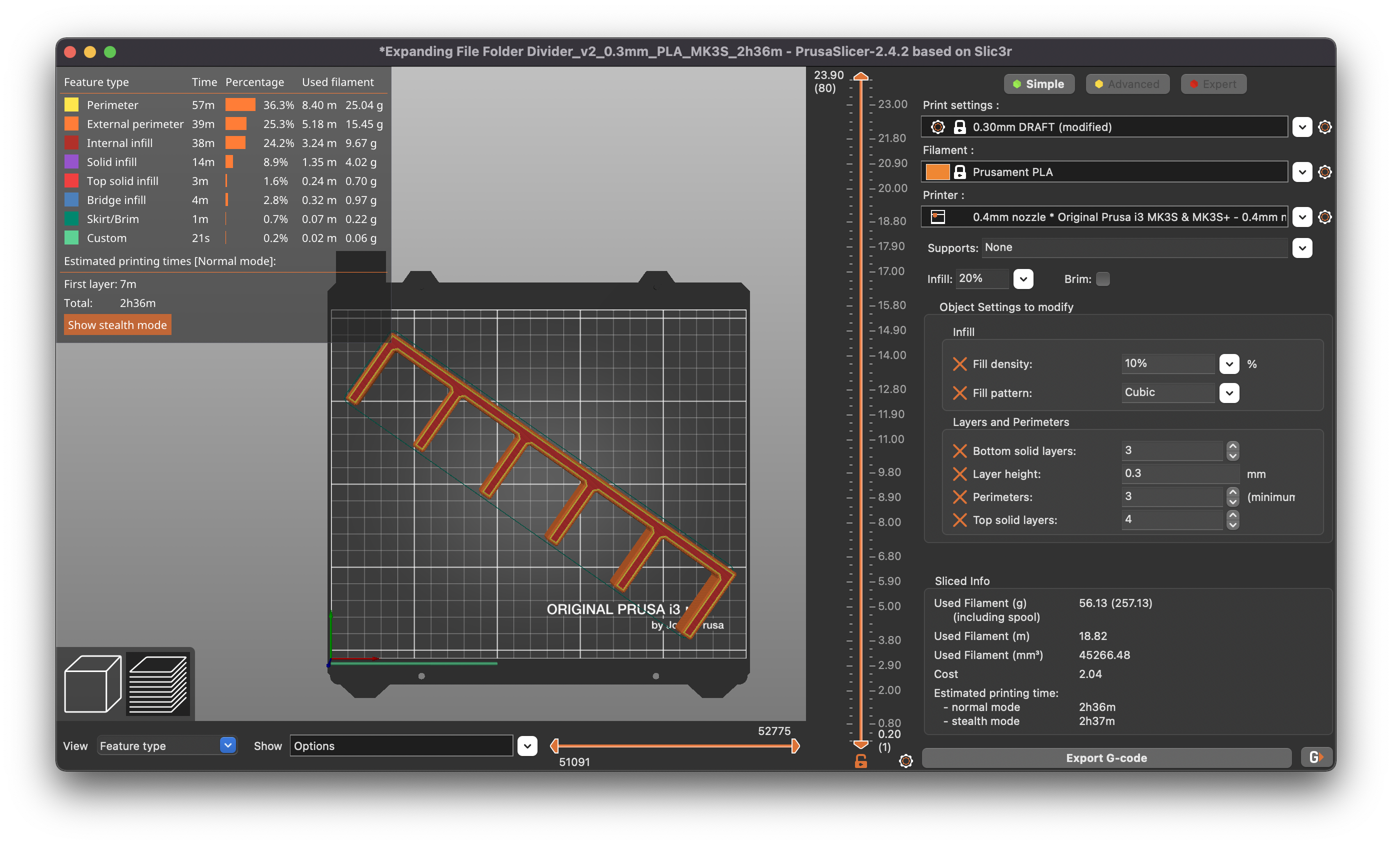 Expanding file folder divider by PenguinNinja, Download free STL model