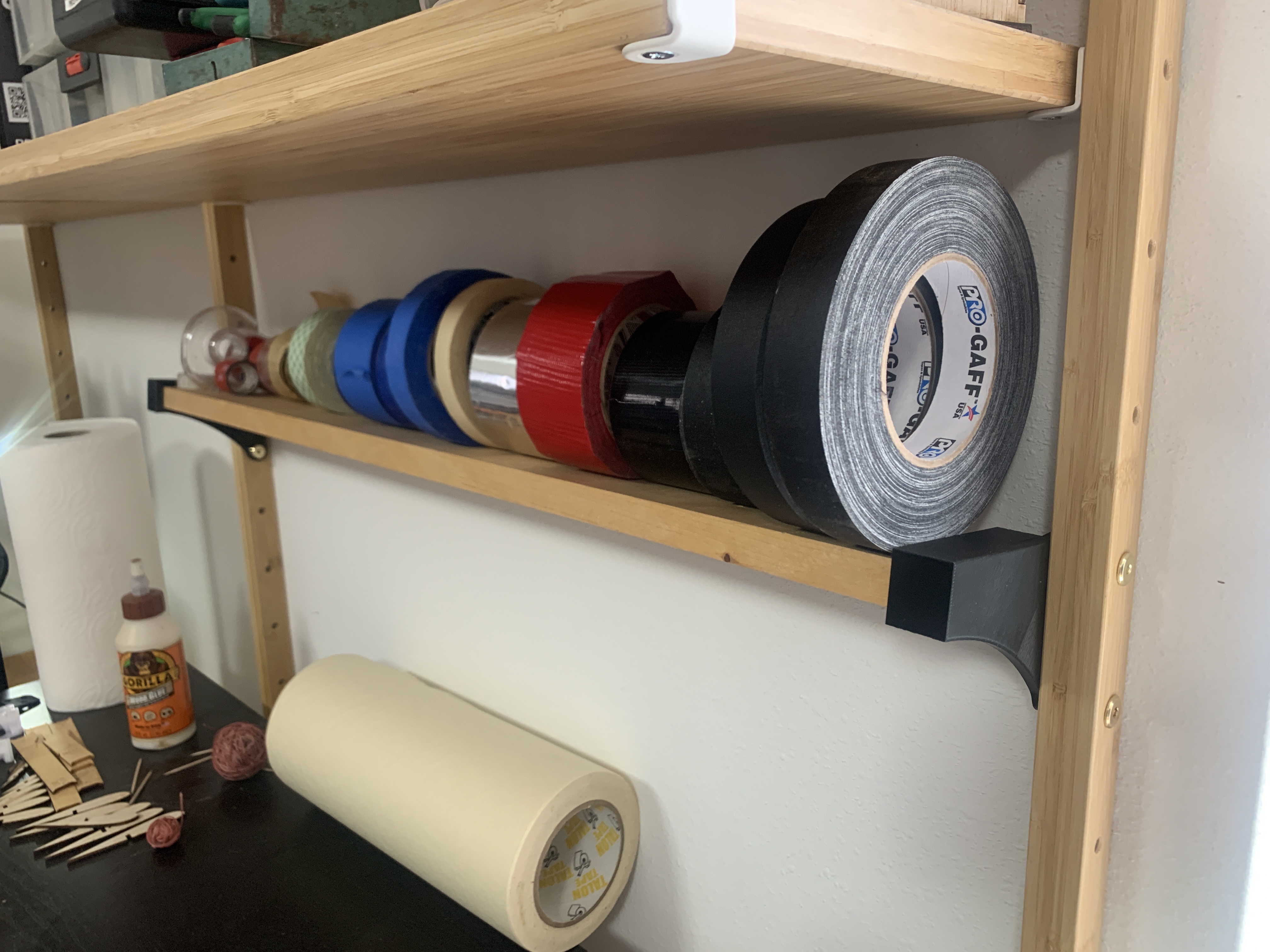 IKEA Svalnas Shelf Brackets (for tape roll storage)