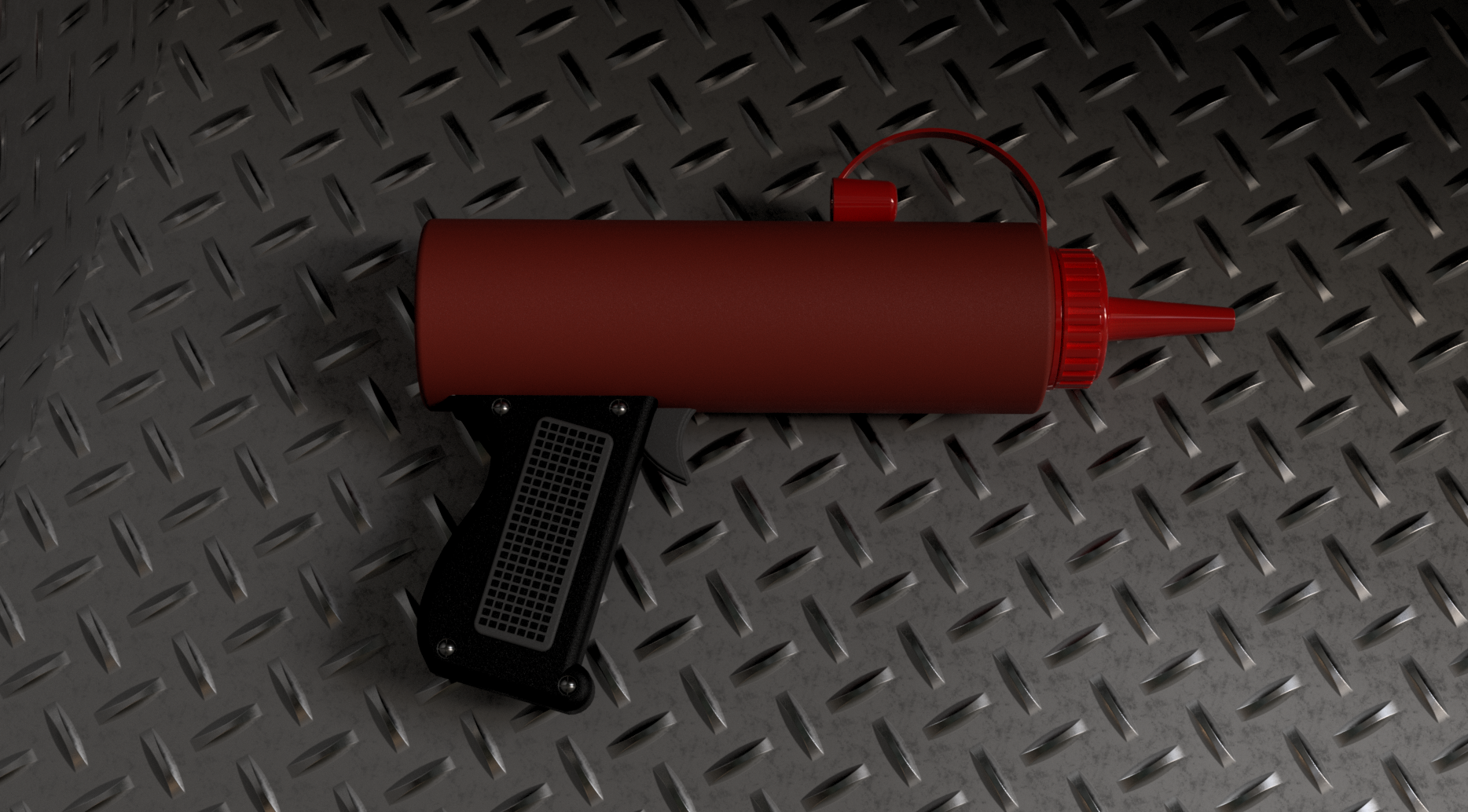 Mustard / Ketchup blaster pistol for custom 1:12 and 1:6 figures and 1:1 cosplay