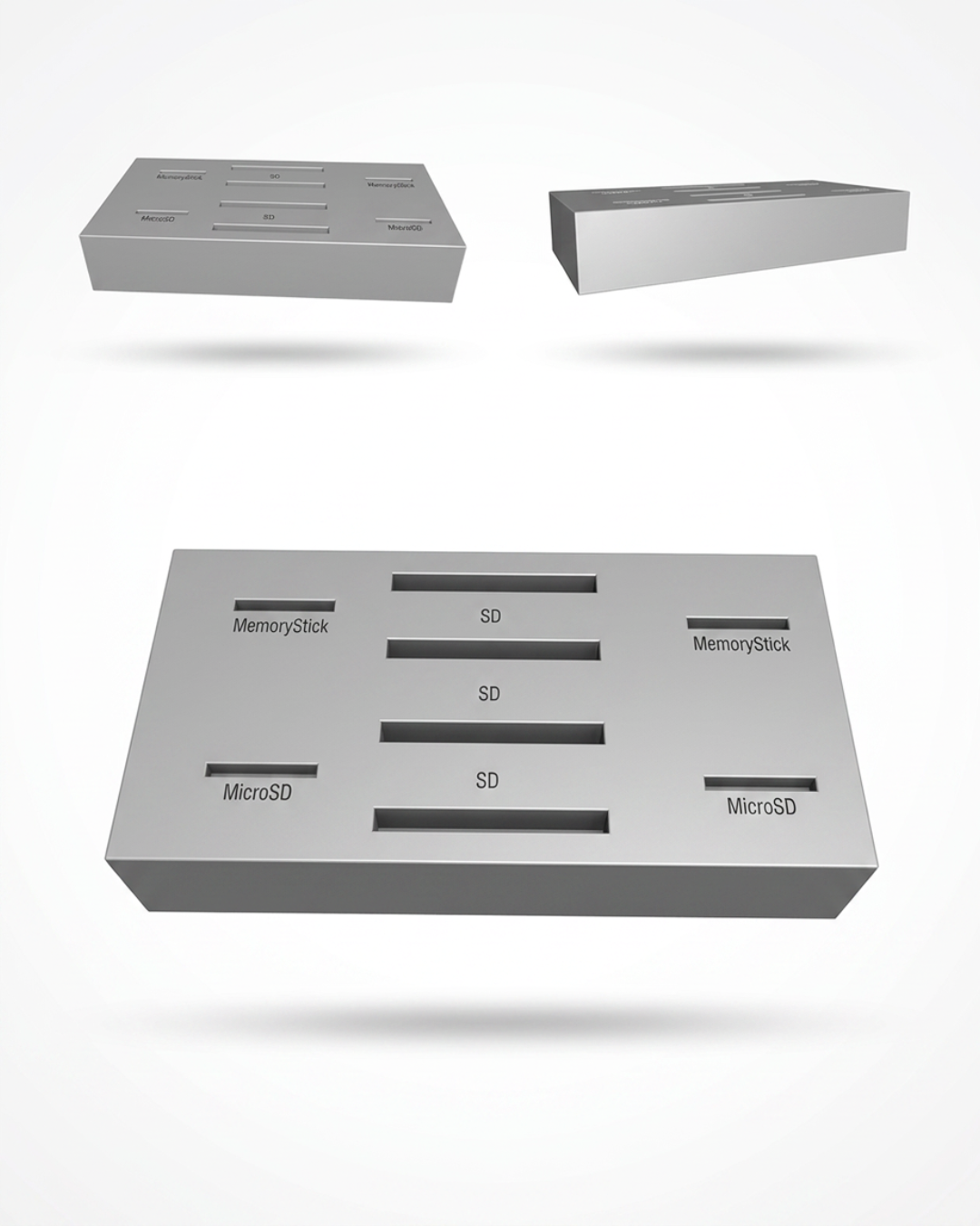 Desk Organizer: Secure SD & MicroSD Card Block