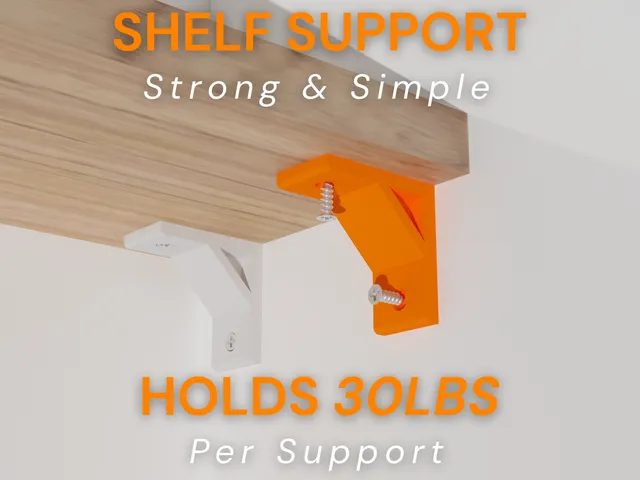 Strong Shelf Support V1-2 - Holds 30lbs! (Tested)