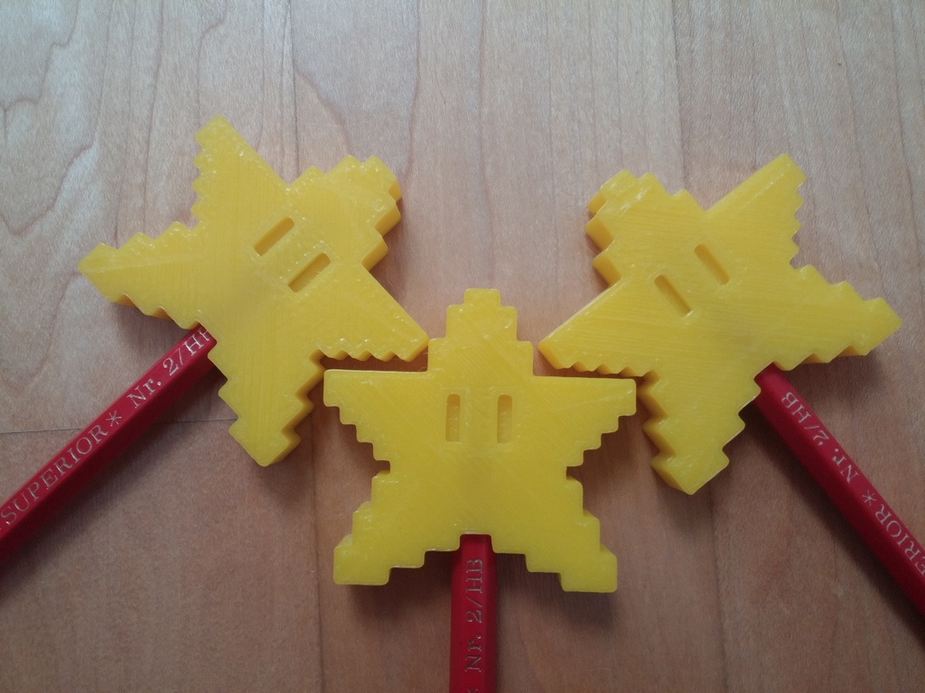 Miniatura 3 do modelo 3D Pixel Star Pen Topper